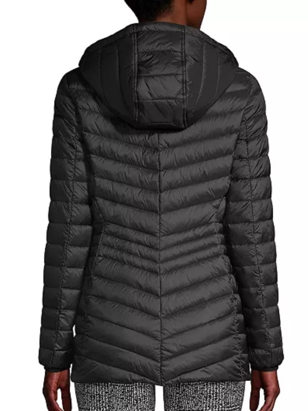 Lands’ End HyperDRY Hooded Down Puffer Coat Black Size 2X New With Tags! - Picture 2 of 10